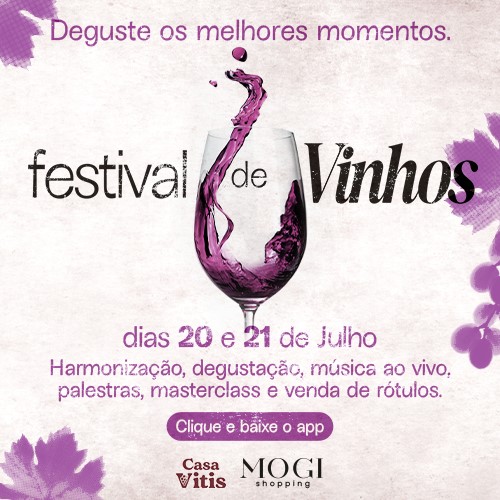Mogi Shopping recebe festival com degustação de vinhos