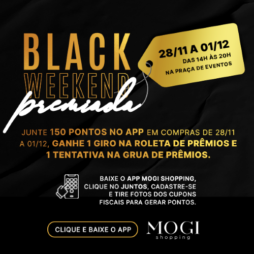 Black Weekend do Mogi Shopping tem descontos de até 80% e roleta de prêmios