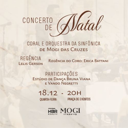 Mogi Shopping promove Concerto de Natal com Coral e Orquestra da Sinfônica de Mogi das Cruzes